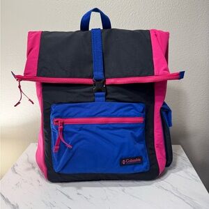 Columbia Vibrant Black and Pink Backpack